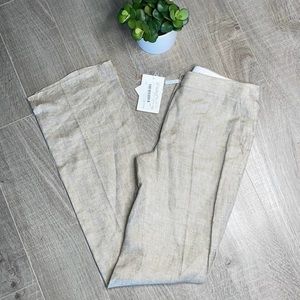 NWT MaxMara × Marina Renald Straight Leg linen pants  Women's Size 10
